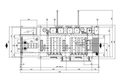 Industrial roller washing machine